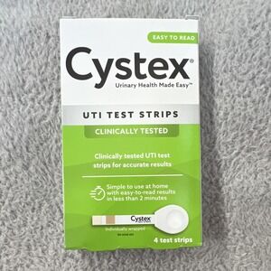 Cystex UTI Test Strips‎ Clinically Tested 4 Count Exp 04/17/26